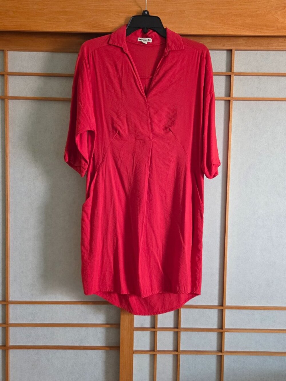 Whistles sz S Red Berry Pockets Dress Side Pockets Size Small - true to size 3/4